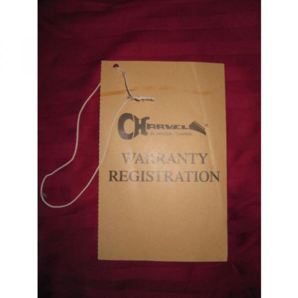 vintage 1980s Charvel Jackson guitar warranty registration card hang tag manual #1 image