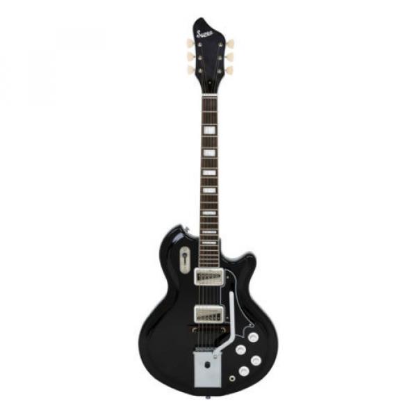 Supro Americana Coronado II Vibrato Semi-Hollowbody Electric Guitar Jet Black #1 image