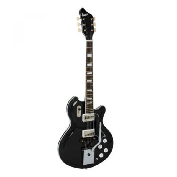 Supro Americana Coronado II Vibrato Semi-Hollowbody Electric Guitar Jet Black #2 image