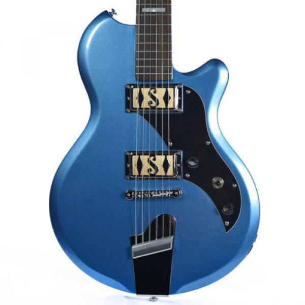 Supro 2020-BM Island Westbury Electric Guitar Rosewood Board Ocean Blue Metallic #3 image