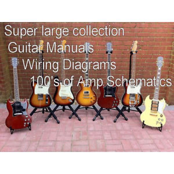 Super Large Mega Set of Guitar Manuals and  Bass Amp Technical Manuals  CD #1 image