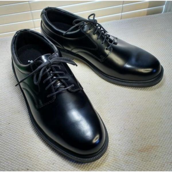 Mens DEER STAGS Black Leather &#034;SUPRO SOCK&#034; Lace-up Oxford Size 10.5 Wide NWOT #1 image