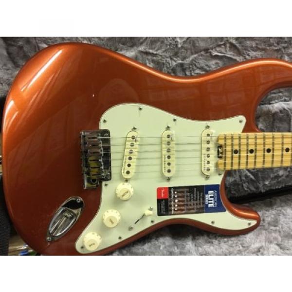 New!! Fender American Elite Strat Stratocaster Autum Blaze Metallic W/HSC!! #1 image