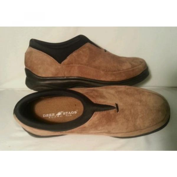Deer Stags FLING Womens TAN SUEDE LOAFER Shoes 8 Med. with SUPRO SOCK support #3 image