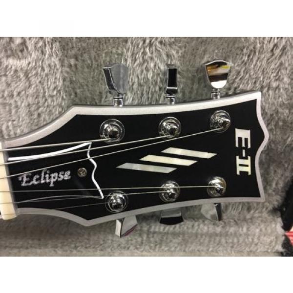 ESP E-II Eclipse Electric Guitar Black Satin W/HSC EMG Pickups Locking Tuners #5 image
