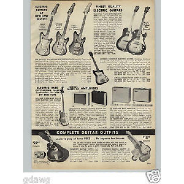 1966 PAPER AD Blackstone Electric Guitar Triple Double Single Pickup Supro Amp #1 image