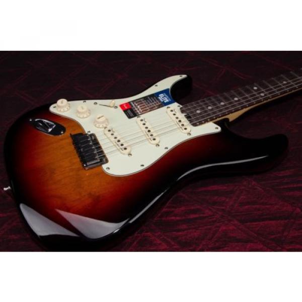 Fender American Elite Stratocaster Left-Hand Electric Guitar 3 Tone Sbst 030211 #3 image