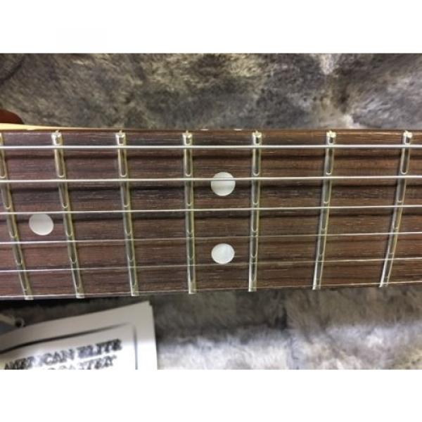 Fender American Elite Maple Stratocaster Electric Guitar  Tobacco Sunburst #4 image