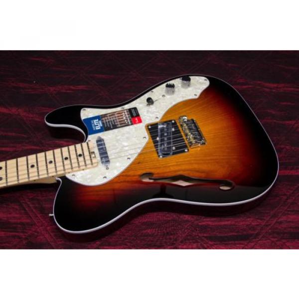 Fender American Elite Telecaster Thinline Electric Guitar 3-Color Sunburst #1 image