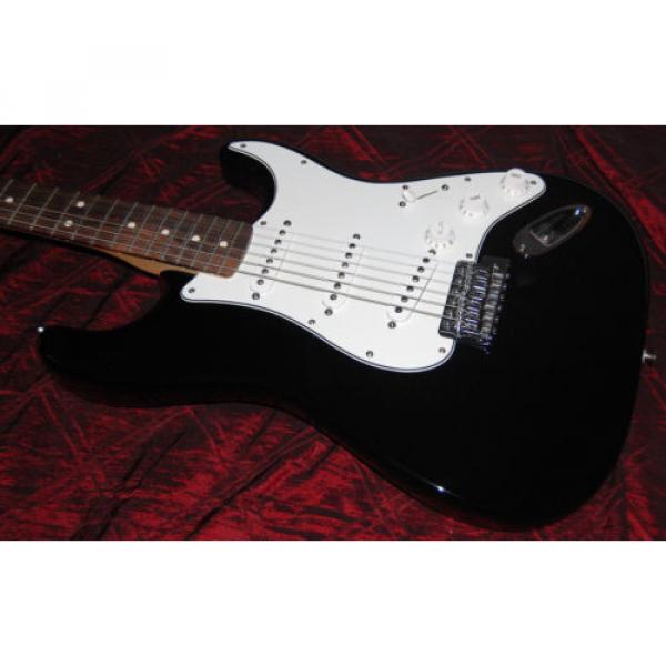 Fender Standard Stratocaster Electric Guitar with Rosewood Fretboard Black #3 image