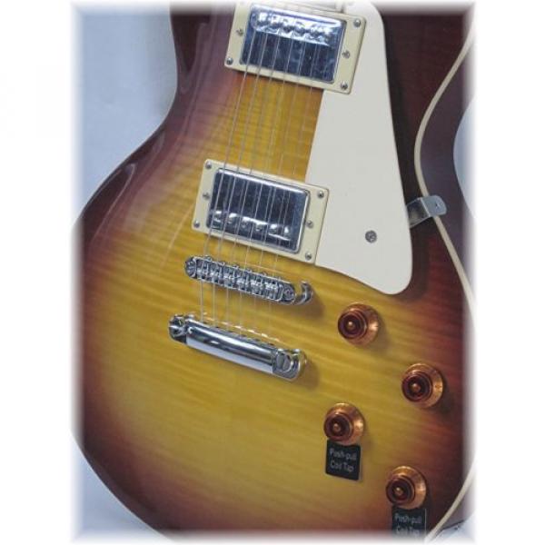 DILLION- USA  beautiful LP teaburst with an AAAA flame maple top ( WOW ! ) #3 image