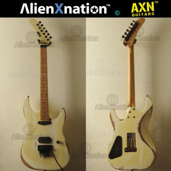 Vintage 1986 ESP Reverse Banana Kamikaze Guitar Relic&#039;d by AlienXnation™ Guitars #1 image