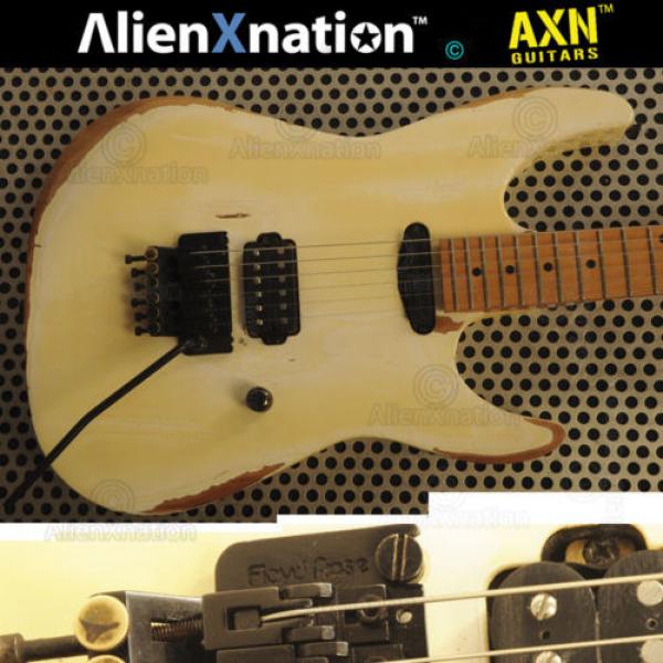 Vintage 1986 ESP Reverse Banana Kamikaze Guitar Relic&#039;d by AlienXnation™ Guitars #2 image