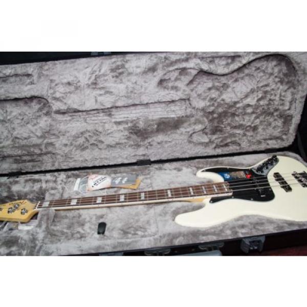 Fender American Elite Rosewood Fingerboard Jazz Bass Olympic White 031507 #4 image