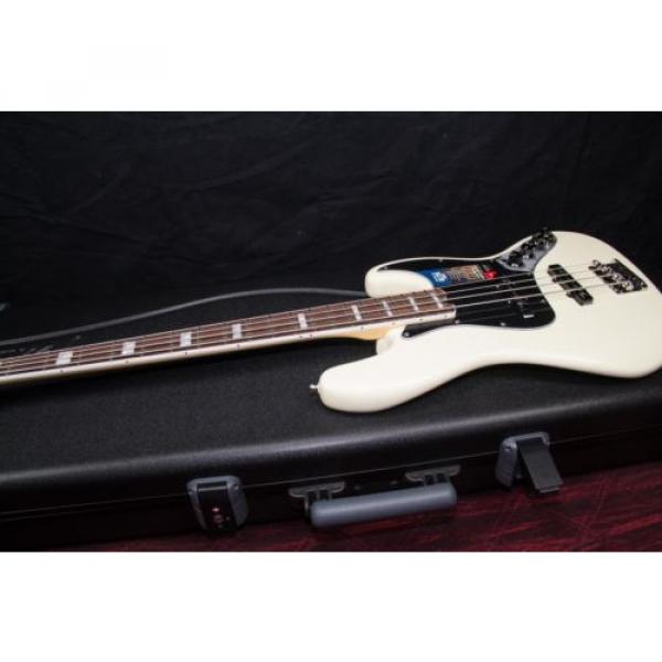 Fender American Elite Rosewood Fingerboard Jazz Bass Olympic White 031507 #5 image