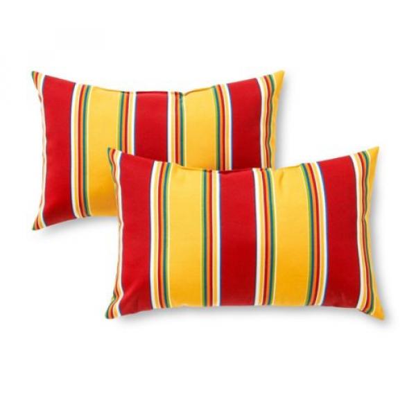 19x12-inch Rectangular Outdoor Carnival Accent Pillows (Set of 2) #2 image