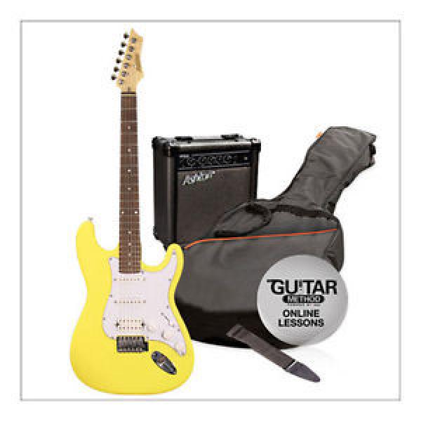 Ashton SPAG232 Complete Beginners Electric Guitar Pack, Yellow #1 image