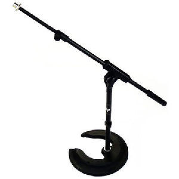 Short Solid Base Microphone Boom Stand Heavy Duty Free Mic Clip DP Stage MS138 #1 image