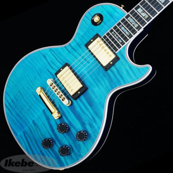 Gibson CUSTOM SHOP Les Paul Custom Figured (Aqua Blue) New  w/ Hard case #1 image