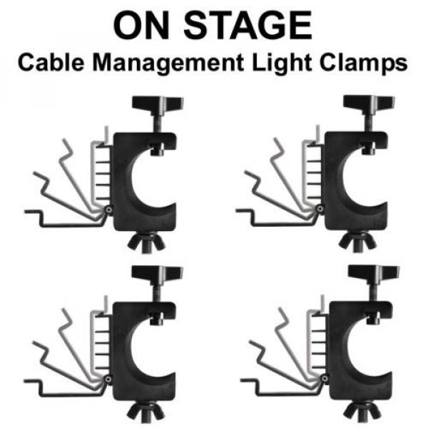 ON-STAGE LTA4880 4-Pack Non Marring Cable Management Clean Set-up Light Clamps #1 image