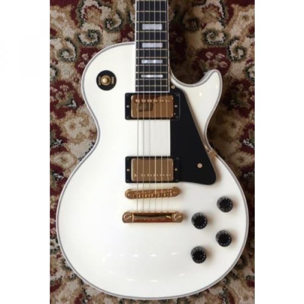 Gibson: Electric Guitar Les Paul Custom White USED #1 image