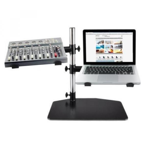 NEW Pyle PLPTS45 Dual Laptop Mixer Studio Equipment Stand Holder Tabletop Mount #3 image