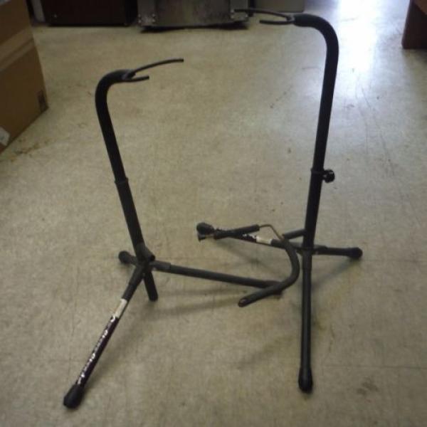 ON STAGE STANDS Black Iron Guitar Stand (2/LOT) Adjusts to 31&#034; + DVD, Strings! #1 image