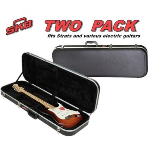 2- PACK  hardshell Electric Guitar Travel Cases PLUSH interior neck support #1 image