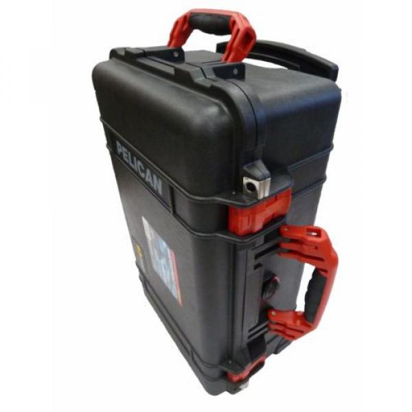 New Black Pelican 1510 With Red Handles &amp; Latches.  With Foam. #1 image