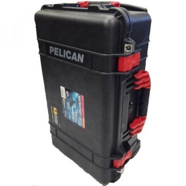 New Black Pelican 1510 With Red Handles &amp; Latches.  With Foam. #2 image