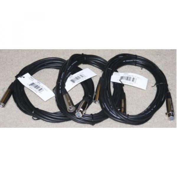 Lot of 3 MS9700 - Stage Professional Microphone Stands + 3 XLR 20&#039; Long Cables #2 image