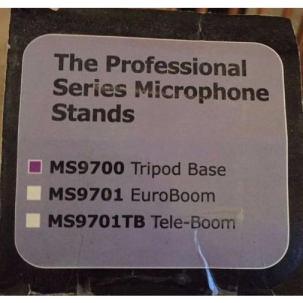 Lot of 3 MS9700 - Stage Professional Microphone Stands + 3 XLR 20&#039; Long Cables #4 image