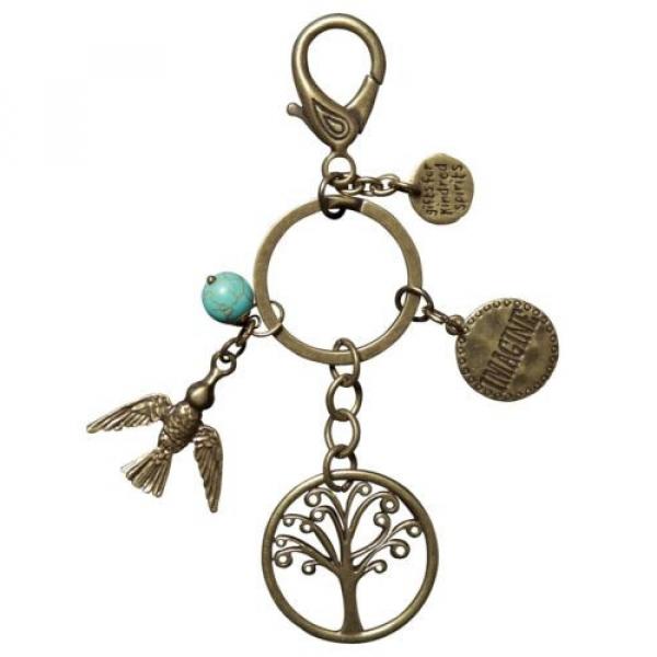 C.R. Gibson Women’s Accessories Keychain w/ Charms Butterfly / Tree / Wings HK1 #4 image