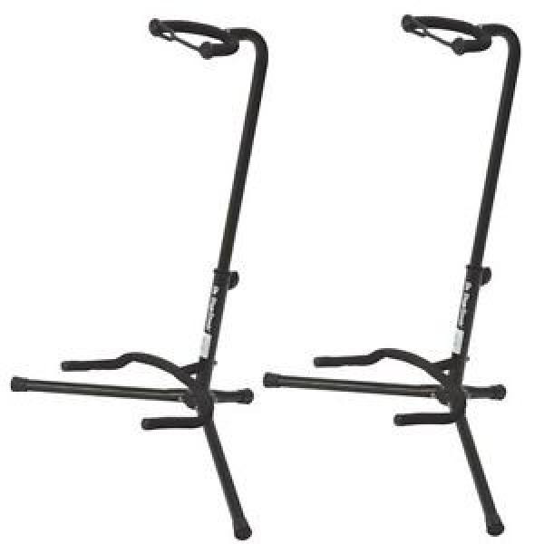 NEW On Stage XCG4 Black Tripod Guitar Stand, 2 Pack #1 image