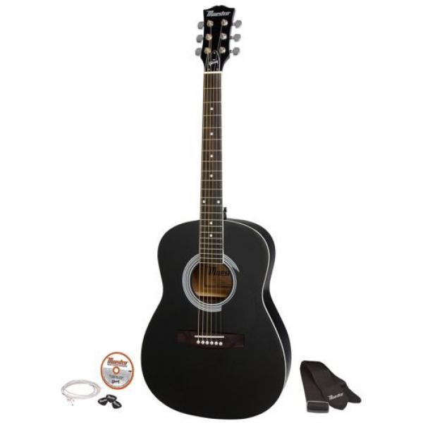Gibson Maestro 38&#034; Parlor Size Acoustic Guitar, Ebony, with Accessories #1 image