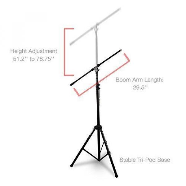 Microphone Stand Heavy-Duty Collapsible Tripod Boom Microphone Mic Stand, Height #3 image
