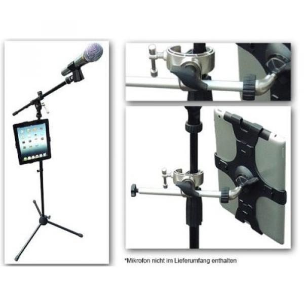 Microphone Stand + Tablet Mount for for iPad1 iPad2 iPad3 IPad4 Mic Holder #1 image