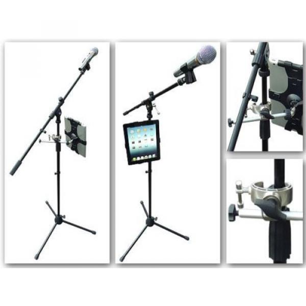 Microphone Stand + Tablet Mount for for iPad1 iPad2 iPad3 IPad4 Mic Holder #2 image