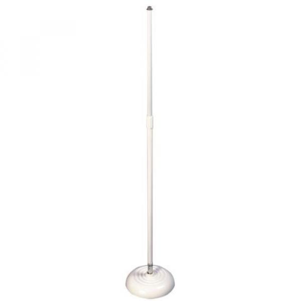 Pro Vocal Microphone Stand With Round Base White #1 image