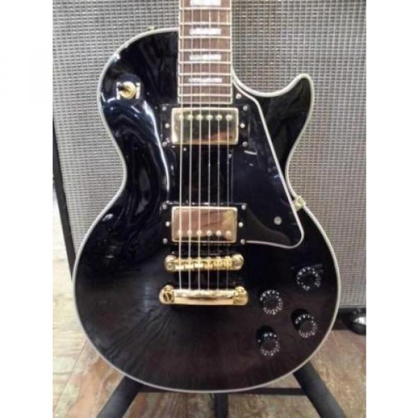 Excellent Japan electric guitar Epiphone [Les Paul Custom] black #1 image