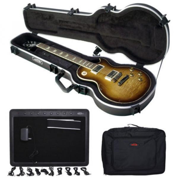 NEW SKB 1SKB-56 Les Paul® Hardshell Guitar Case + SKB PedalBoard + Soft Case #1 image