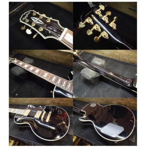 Excellent Japan electric guitar Epiphone [Les Paul Custom] black #3 image