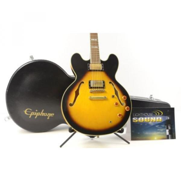 2009 Epiphone Sheraton II Archtop Electric Guitar - Vintage Sunburst w/ Case #1 image