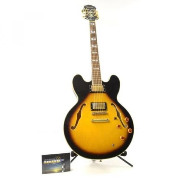 2009 Epiphone Sheraton II Archtop Electric Guitar - Vintage Sunburst w/ Case #3 image