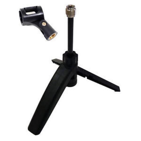MS86 Desk Top Fold Up Microphone Stand Height Adjustable Free Mic Clip DP Stage #1 image