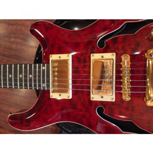 Wolf KLP 45QM Transparent red  Semi Hollow Electric Guitar #4 image