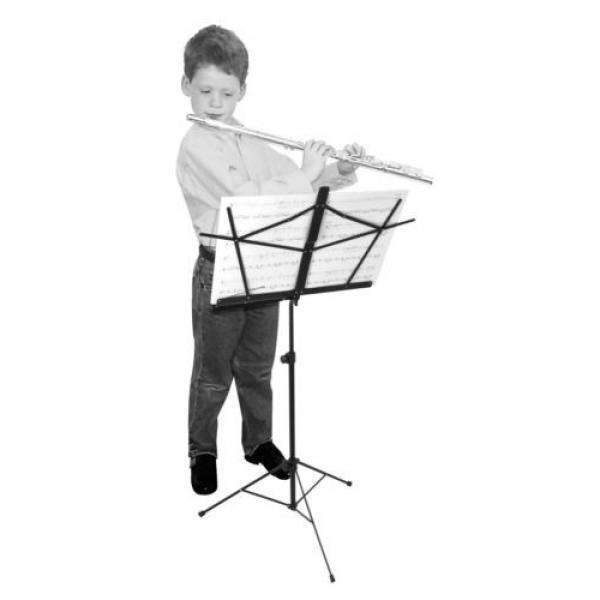 On Stage SM7122BB Folding Sheet Music Stand with Carrying Bag, Black - 3 Pack #5 image