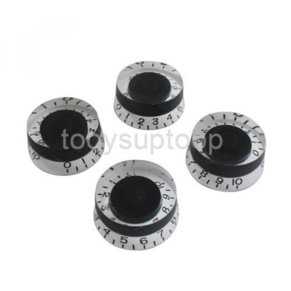 4pcs Speed Knobs Black Volume Tone Control Buttons For LP Electric Guitar #1 image