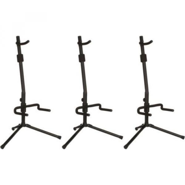 On-Stage Stands Push-Down, Spring-Up Locking Acoustic G... (3-pack) Value Bundle #1 image