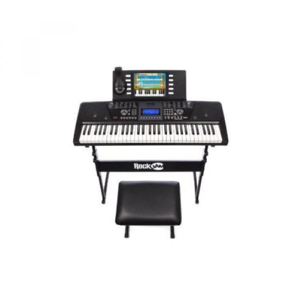 Digital Piano Keyboard For Kids Adults 61 Key SuperKit Stand Stool Headphones #2 image